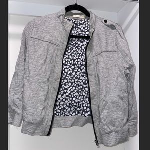 Gray cotton and polyester jacket-- kids L or adult womens S